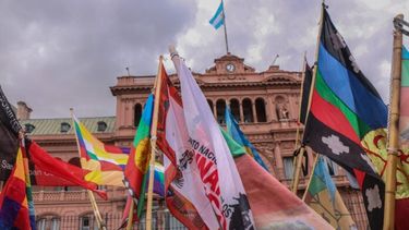 Una protesta de los pueblos originarios.