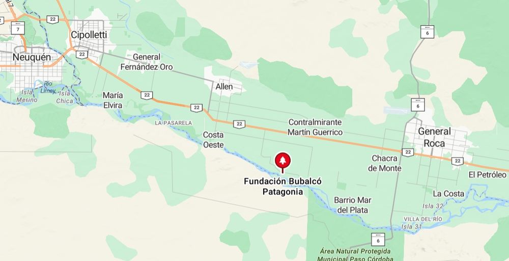 La Reserva Bubalcó está en una lista en el rio Negro, entre General Roca y Neuquén.