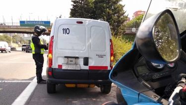 Un operativo de control de tránsito.