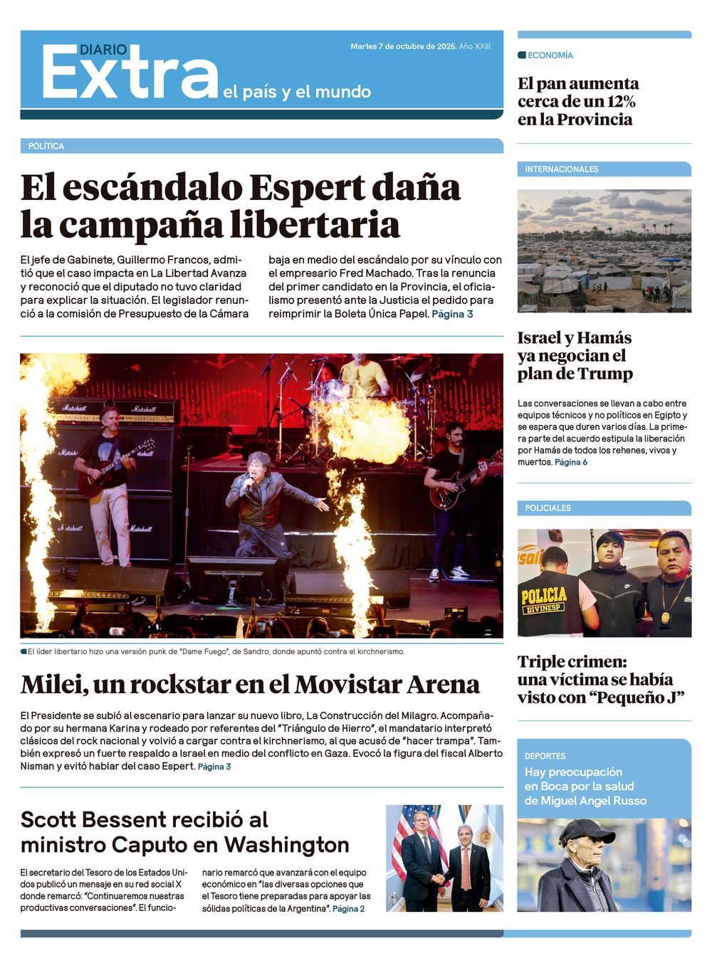 Tapa Diario Extra - 07-10