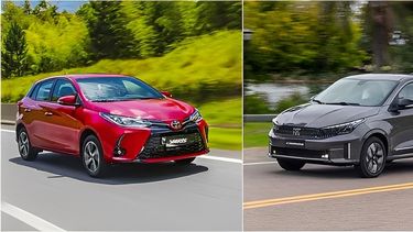 Toyota Yaris y Fiat Cronos, frente a frente.