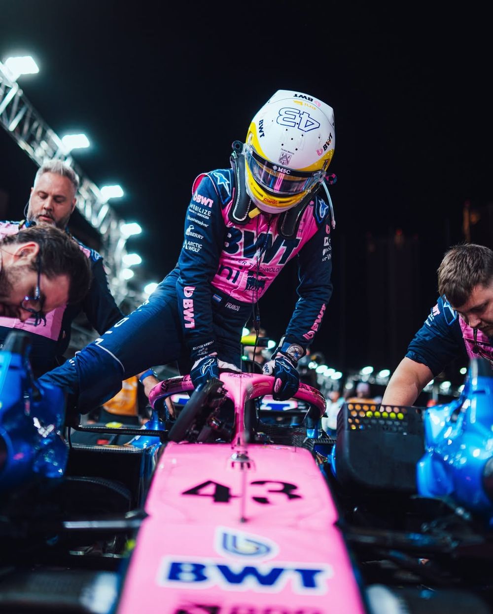 En acción, el piloto argentino Franco Colapinto.