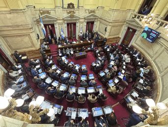 El recinto del Senado durante una sesión. 
